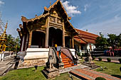 Chiang Mai - The Wat Phra Singh temple. The ubosot (ordination hall). 